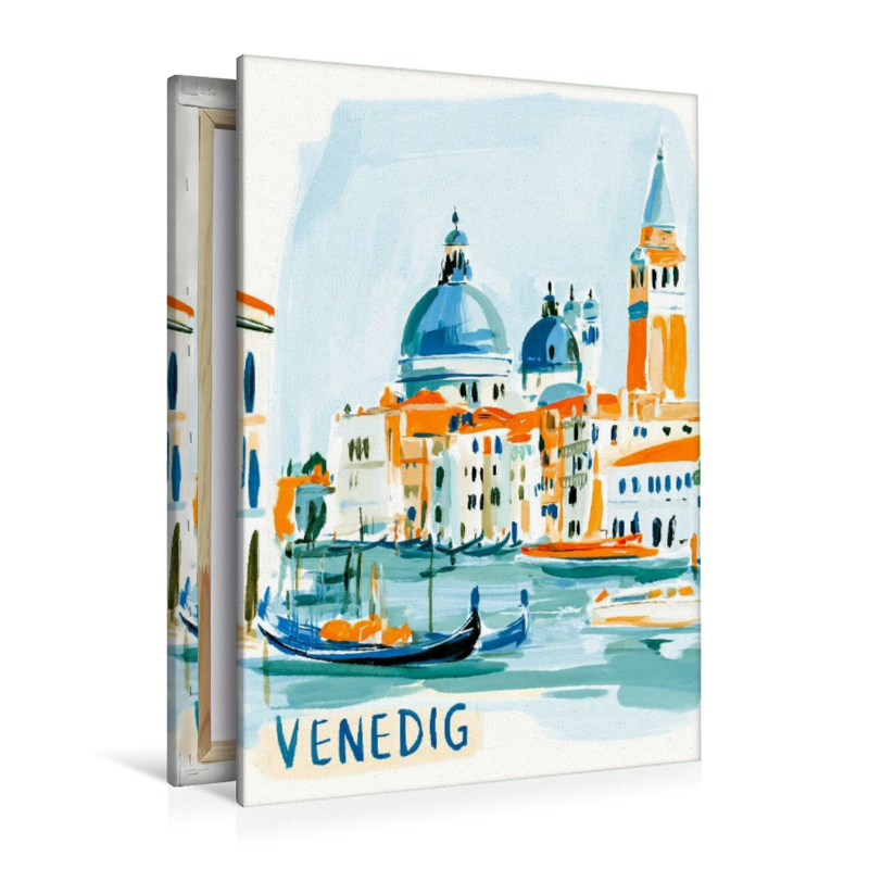 Venedig mit den berühmten Kuppeln, dem Markusturm und Gondeln