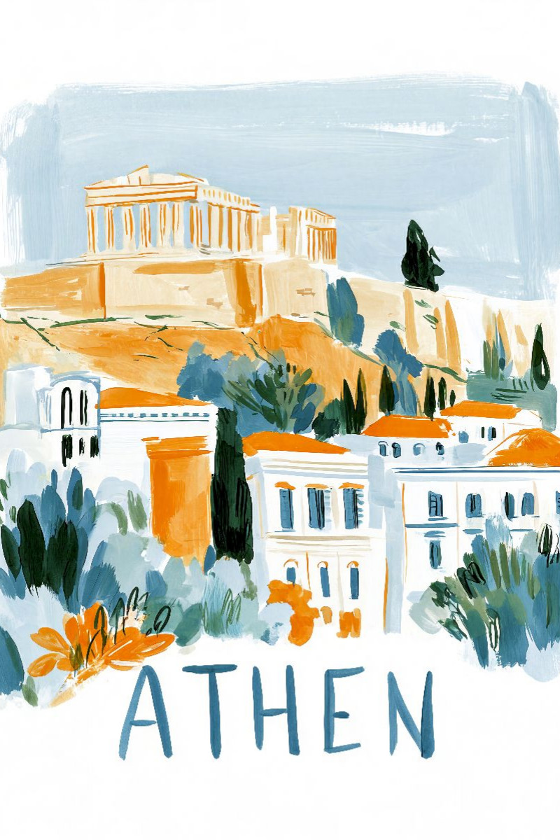 Athen mit Parthenon auf der Akropolis