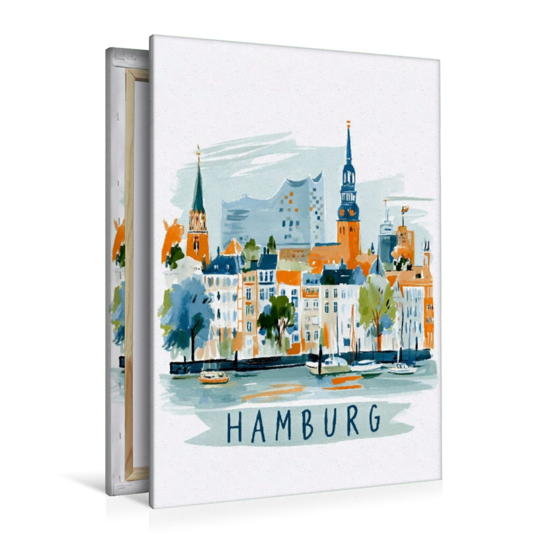 Hamburger Skyline mit Elbphilharmonie und historischen Hafenbauten