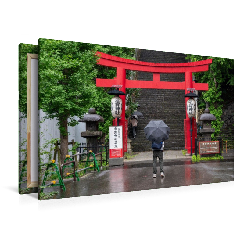 Im Regen durch die roten Tore