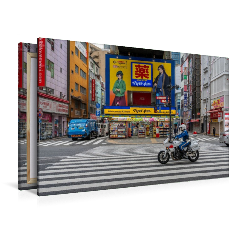 Polizist auf Motorrad in Akihabara