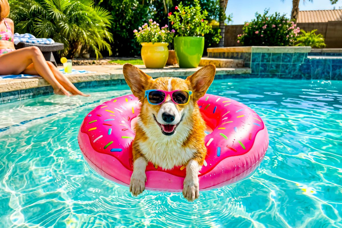 Corgi Chillen - Lustiges Sommer Hundemotiv