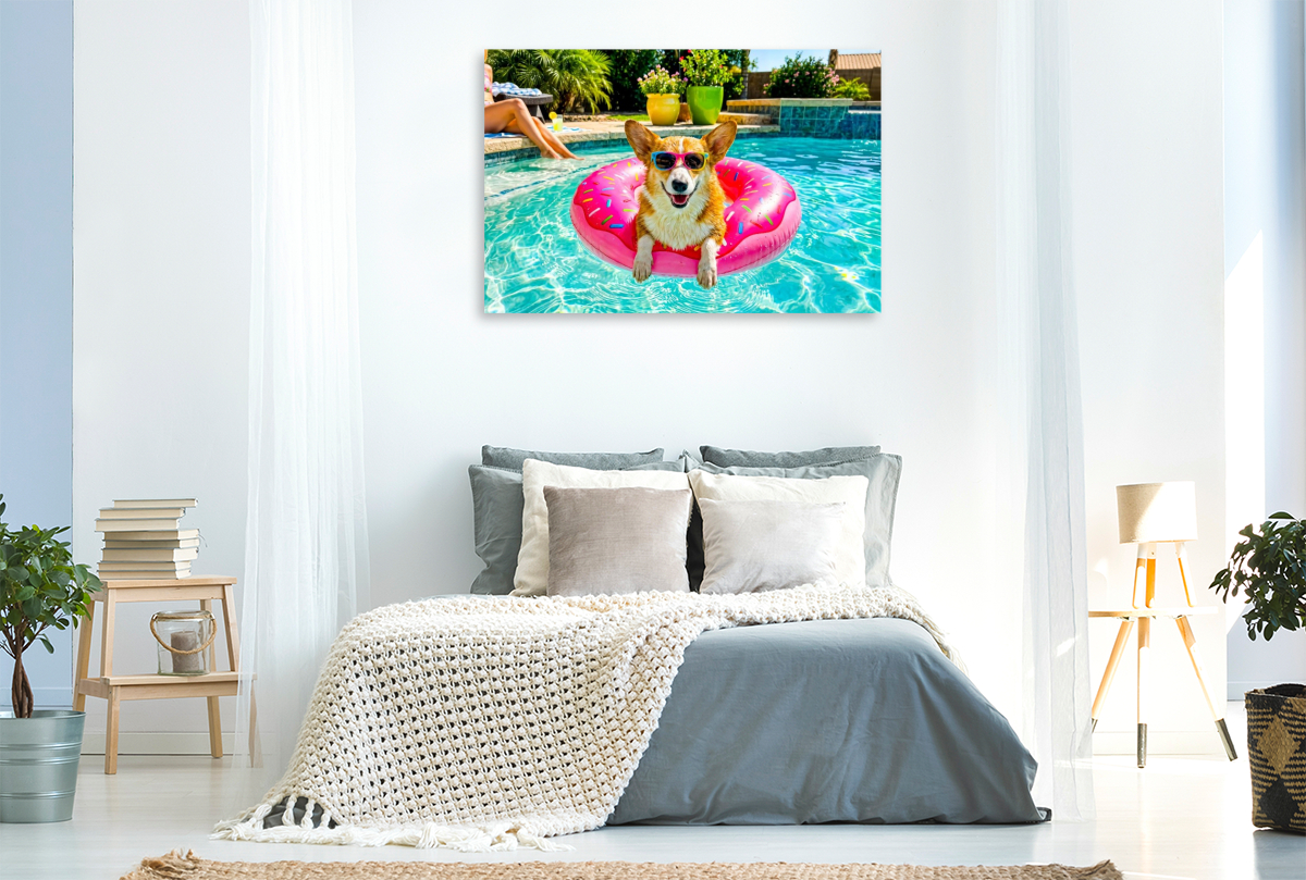 Corgi Chillen - Lustiges Sommer Hundemotiv