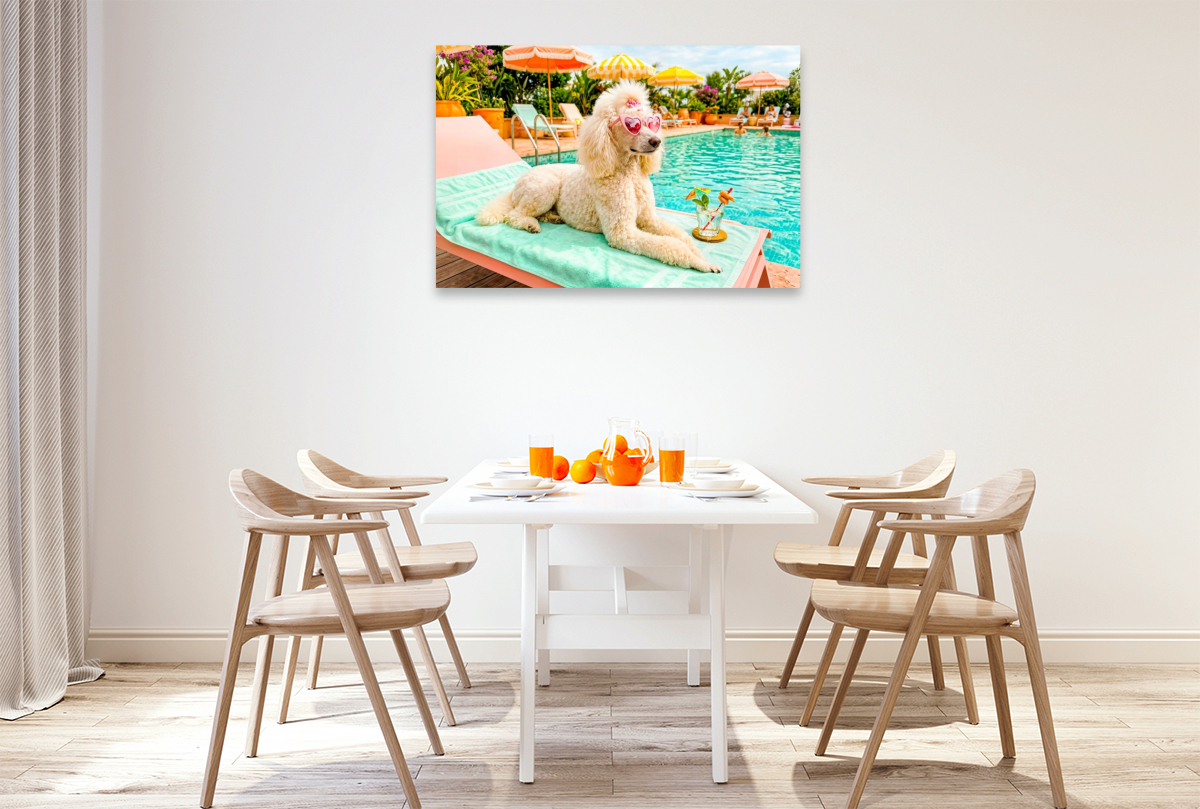 Pudeldame am Pool - Sommer Glamour
