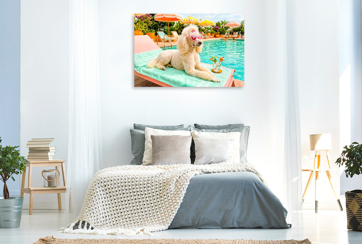 Pudeldame am Pool - Sommer Glamour