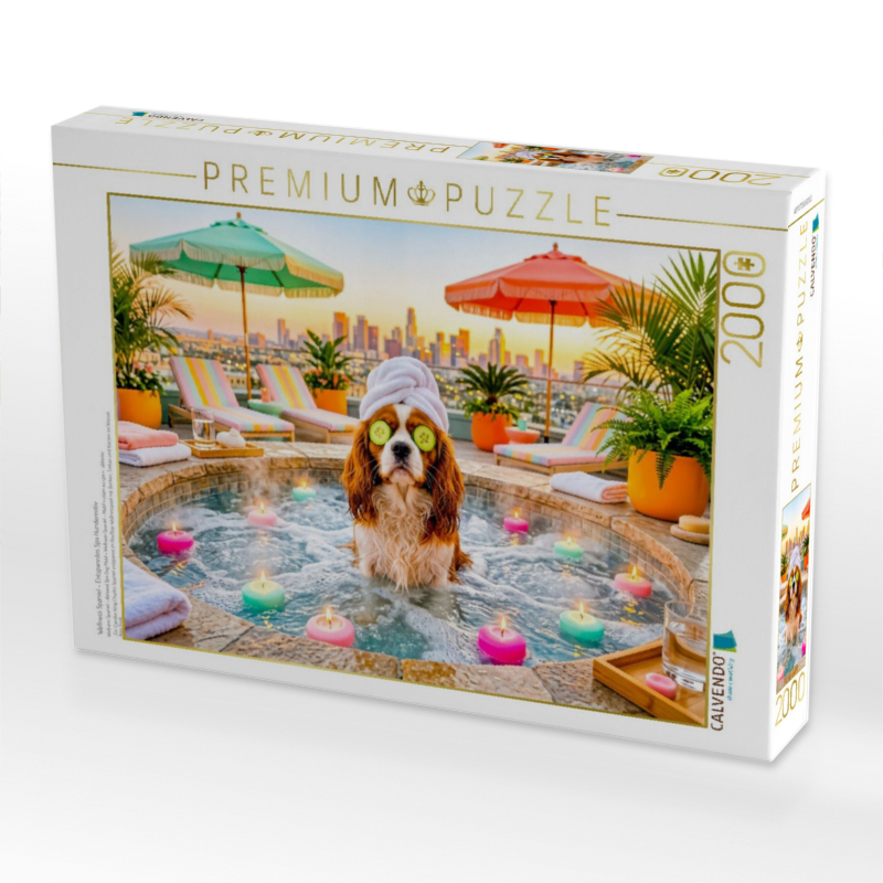 Wellness Spaniel – Entspanntes Spa Hundemotiv