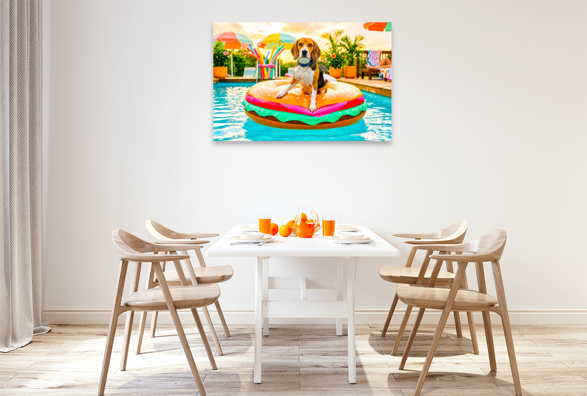 Beagle Burgerinsel – Lustiges Sommer Hundemotiv