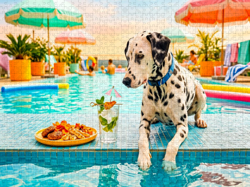 Dalmatiner Poolsnack - Lustiges Sommer Hundemotiv