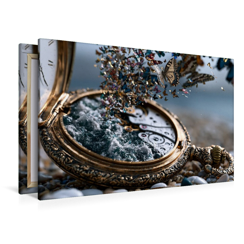 Die Taschenuhr mit Ozean der Schmetterlinge