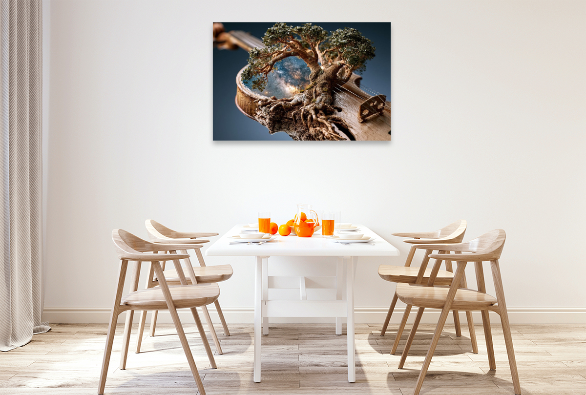 Der Violinenbaum mit Galaxienwirbel