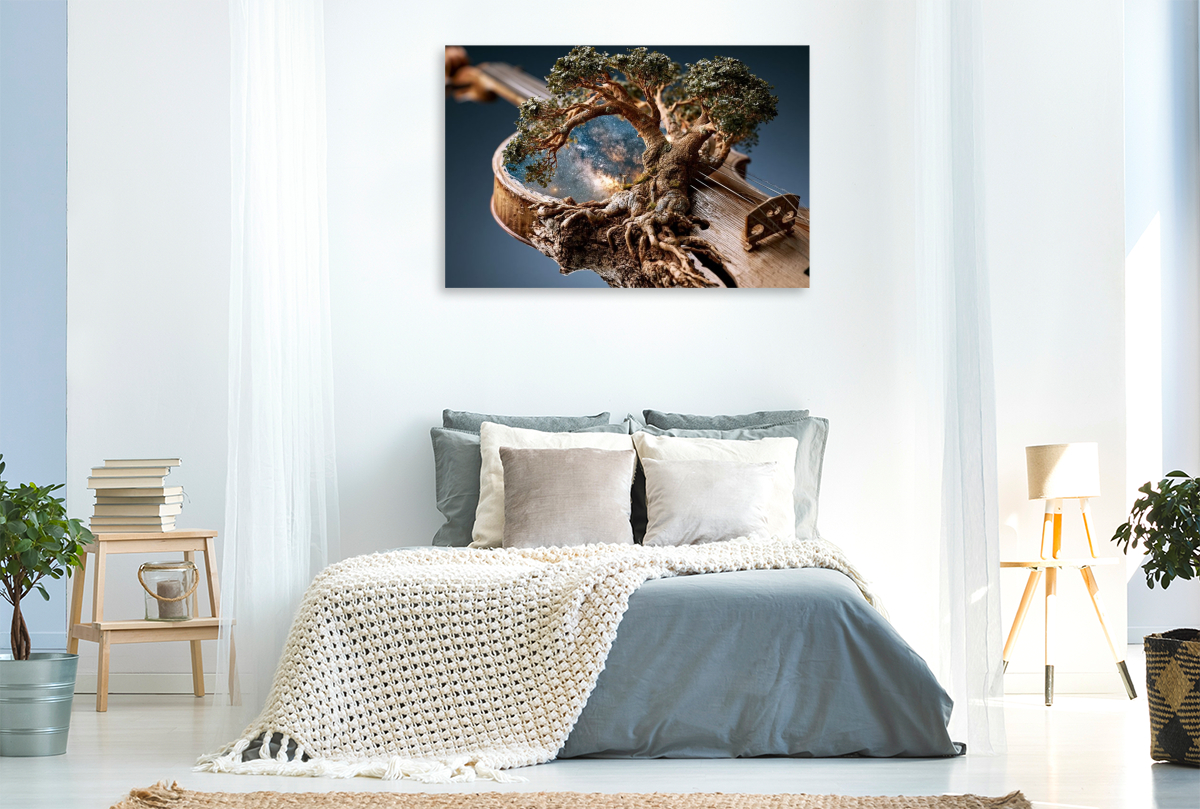Der Violinenbaum mit Galaxienwirbel