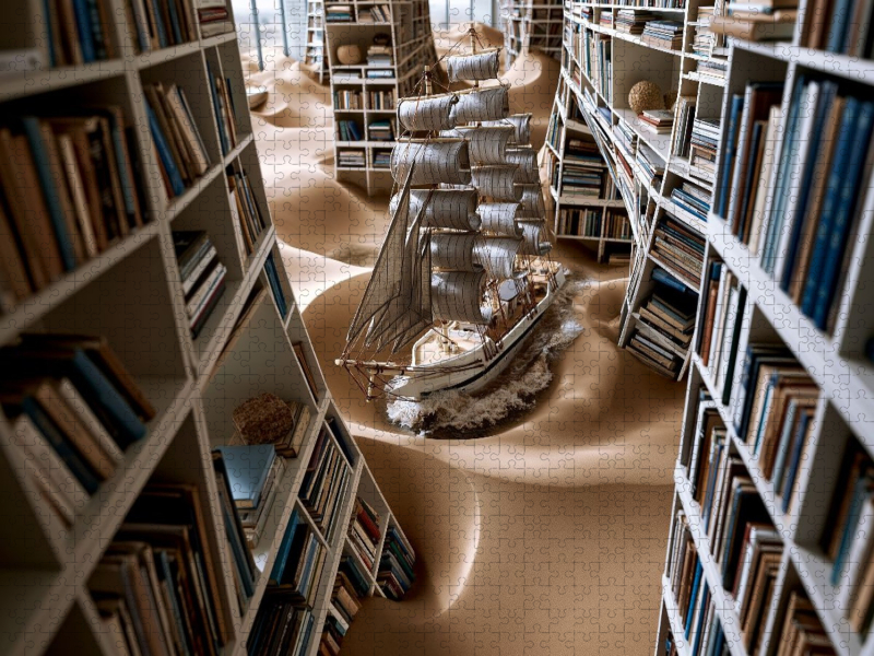 Das Schiff in der Dünenbibliothek