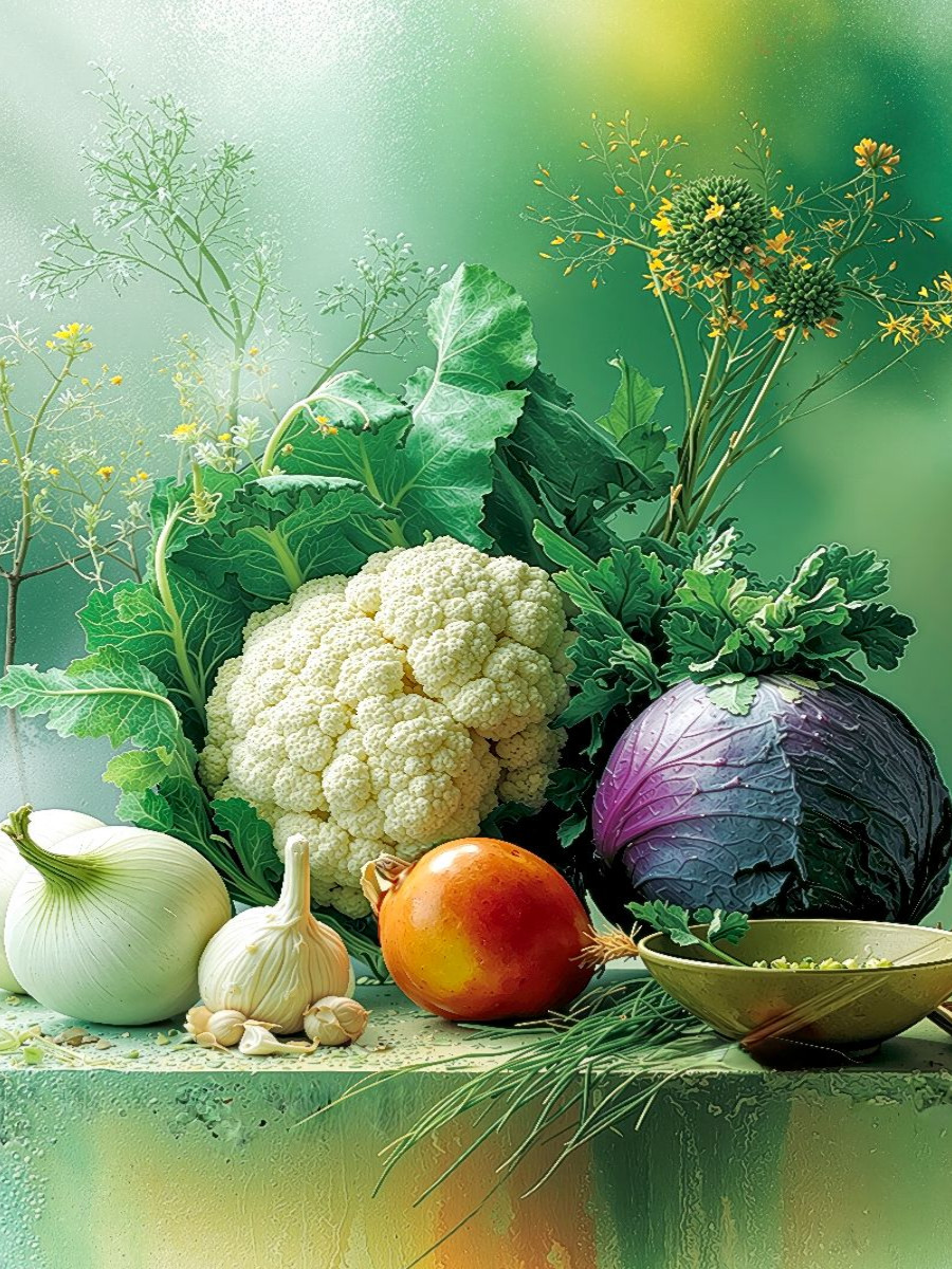 Blumenkohl und Rotkohl, zwei herzhafte Kohlfreunde