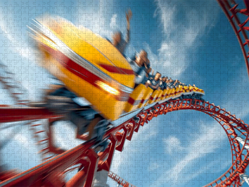 Mutige im Moment des Fliegens
