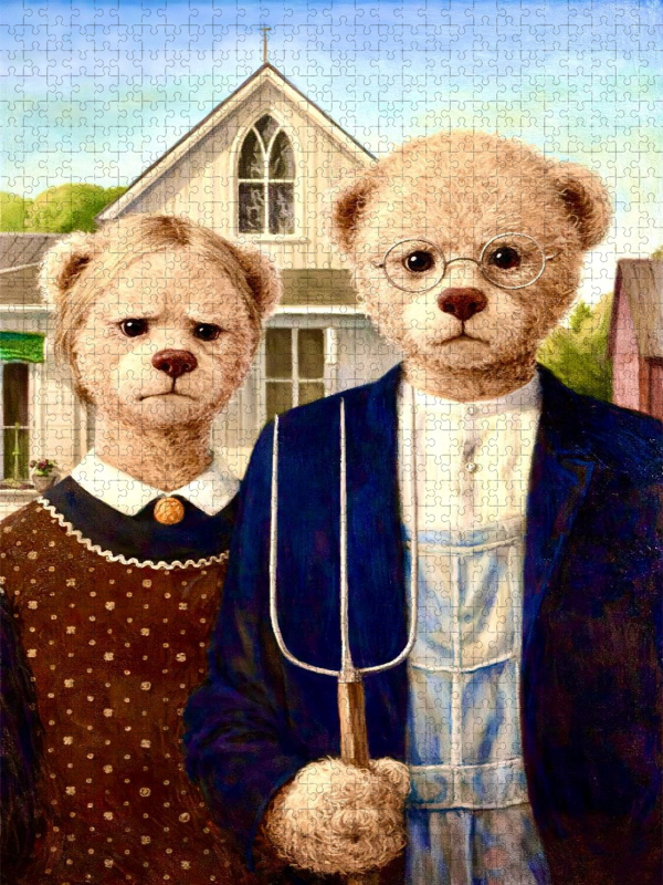 Teddy Gothic (American Gothic von Grant Wood, 1930)