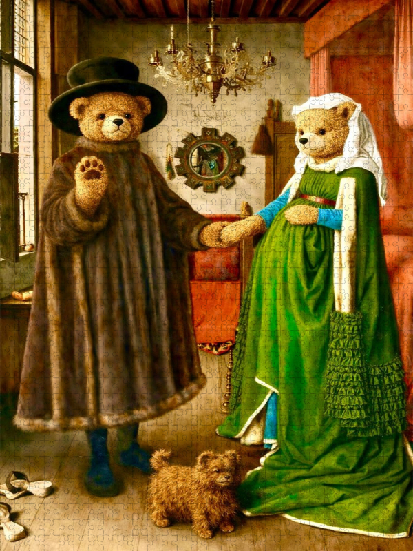 Das Teddy-Porträt (Das Arnolfini-Porträt von Jan van Eyck, 1434)