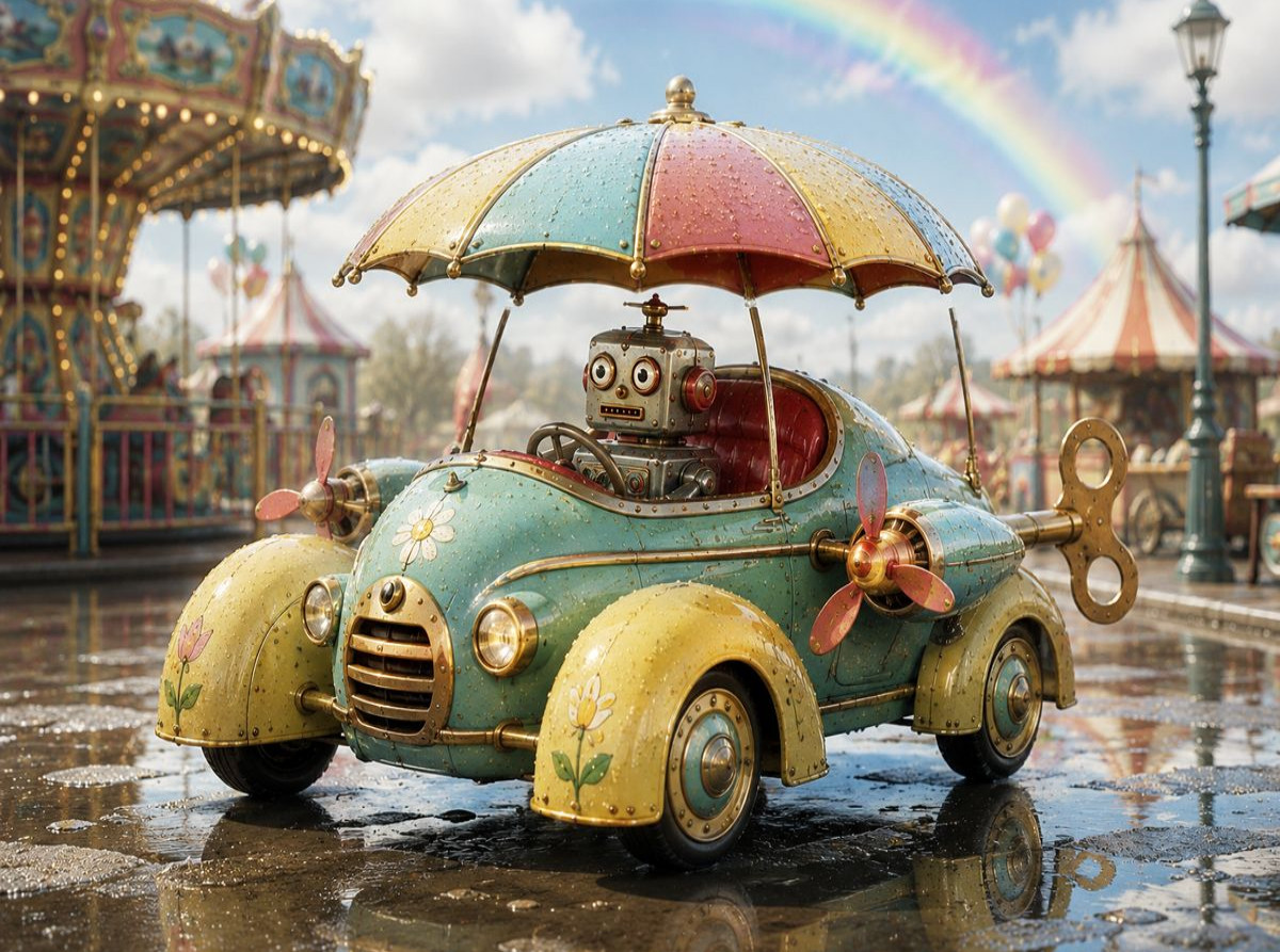 Regenbogen voraus