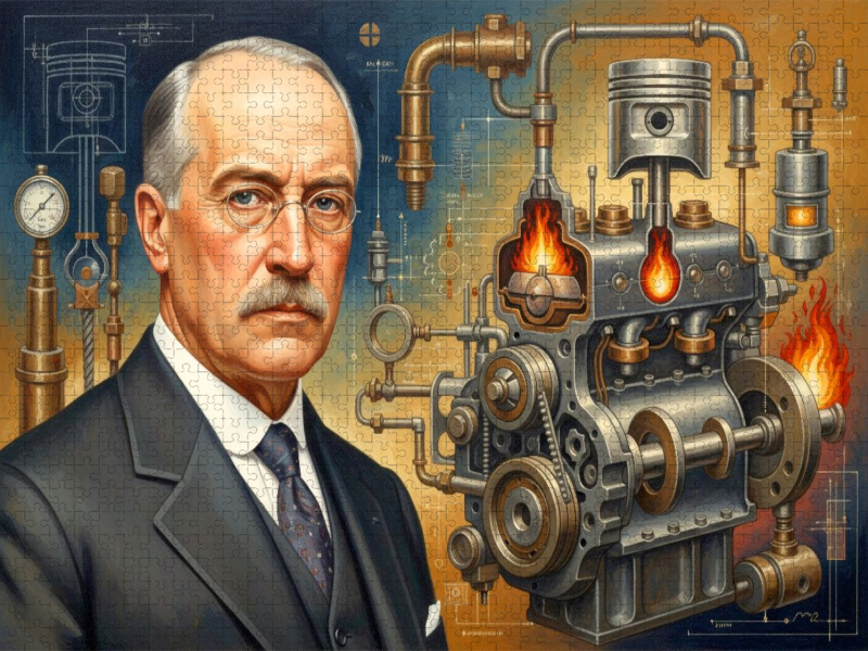 Rudolf Diesel (1858–1913) – effizienter Dieselmotor für schwere Fahrzeuge