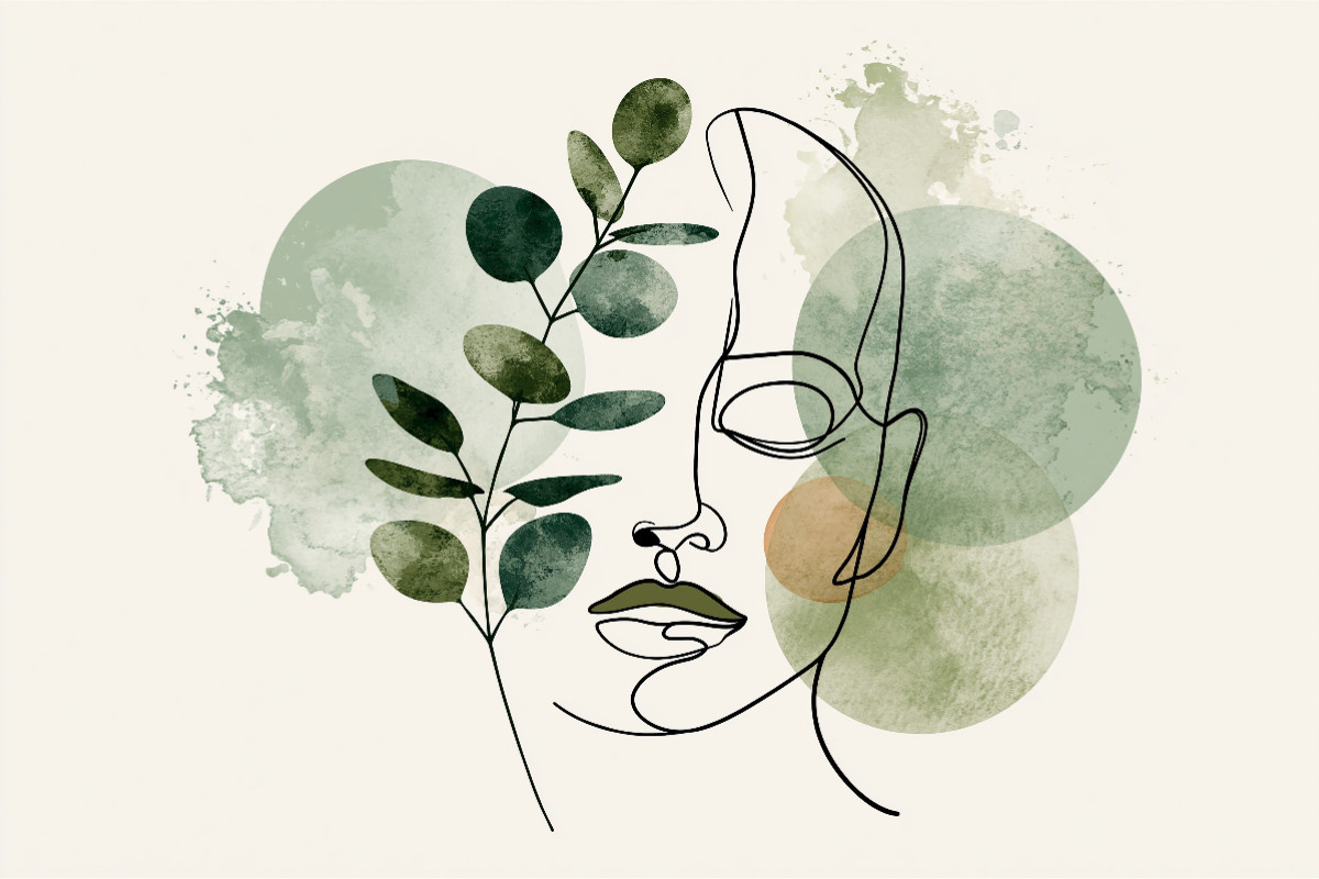 Botanische Silhouette