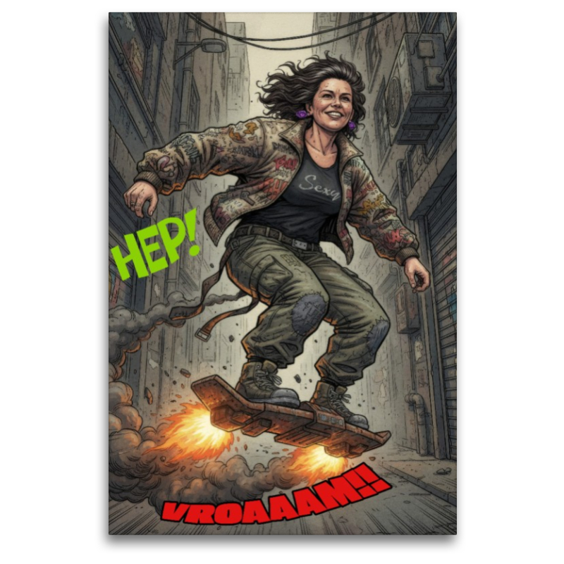 High-Speed auf dem Hoverboard