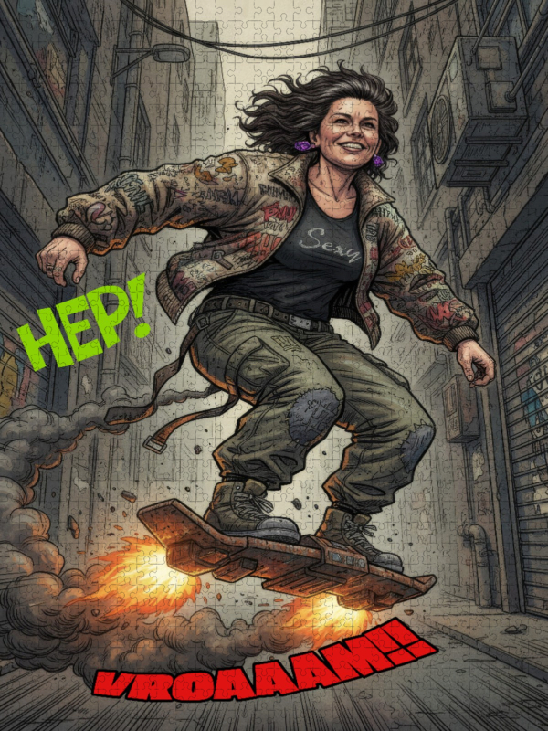 High-Speed auf dem Hoverboard