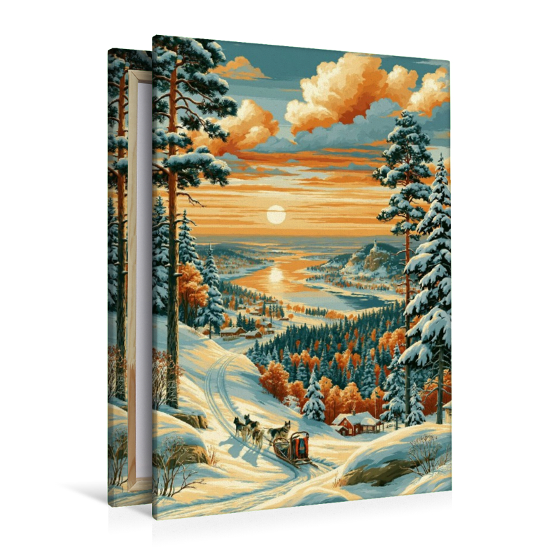 Winterlanschaft bei Östersund