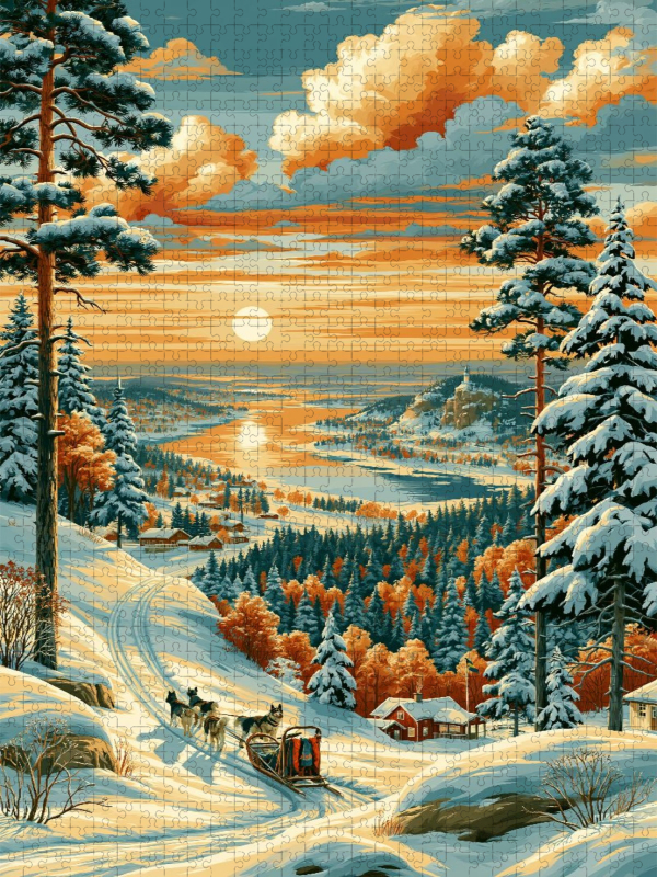 Winterlanschaft bei Östersund