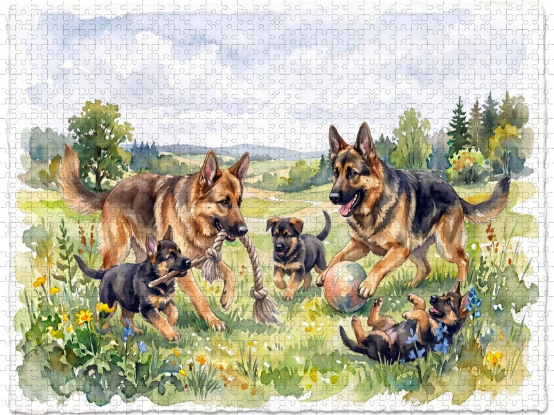 Schäferhunde Spielen