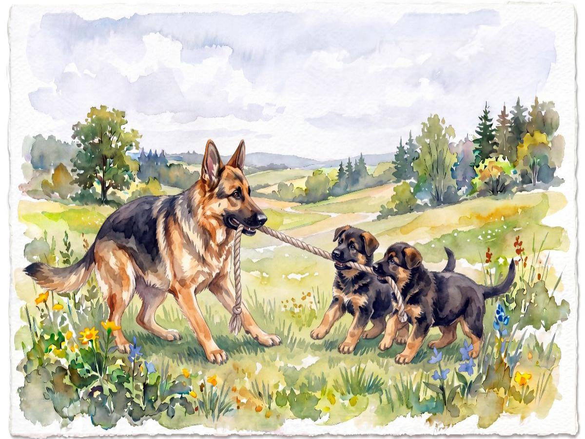 Schäferhunde Spielen
