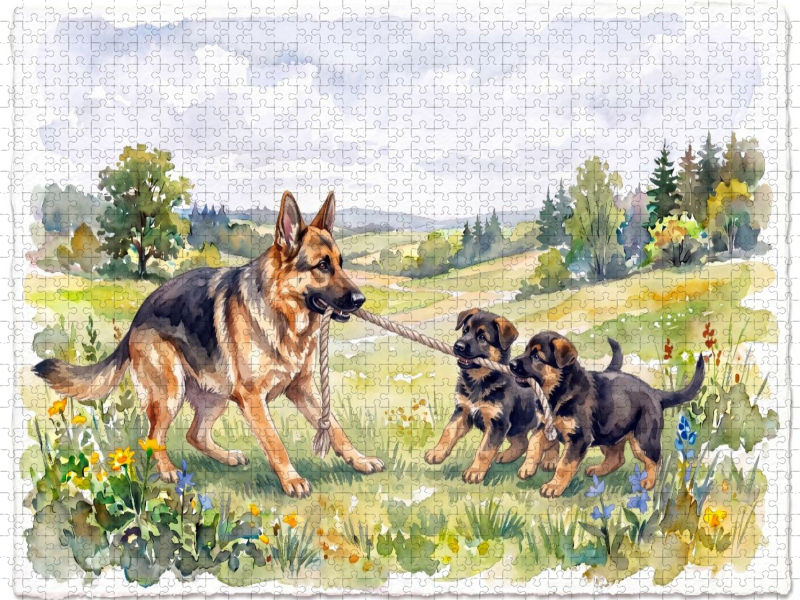 Schäferhunde Spielen