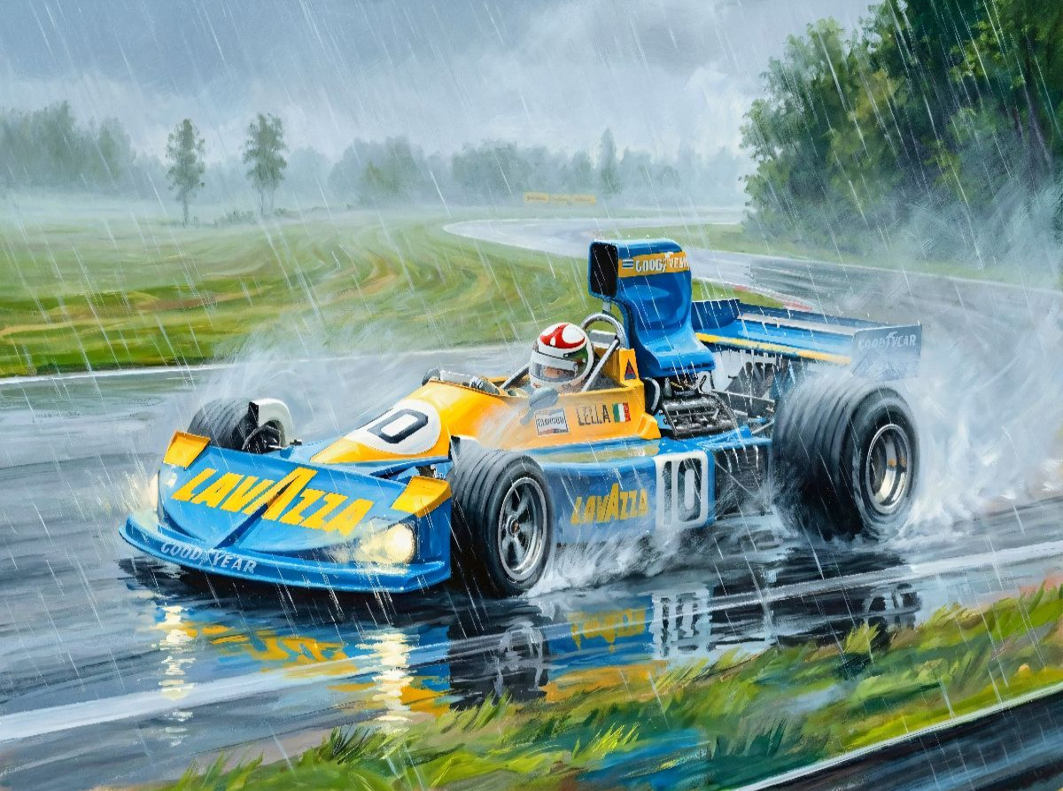 Die Italienerin Lella Lombardi im March-Ford ist eine der sehr wenigen Frauen in der Formel 1.