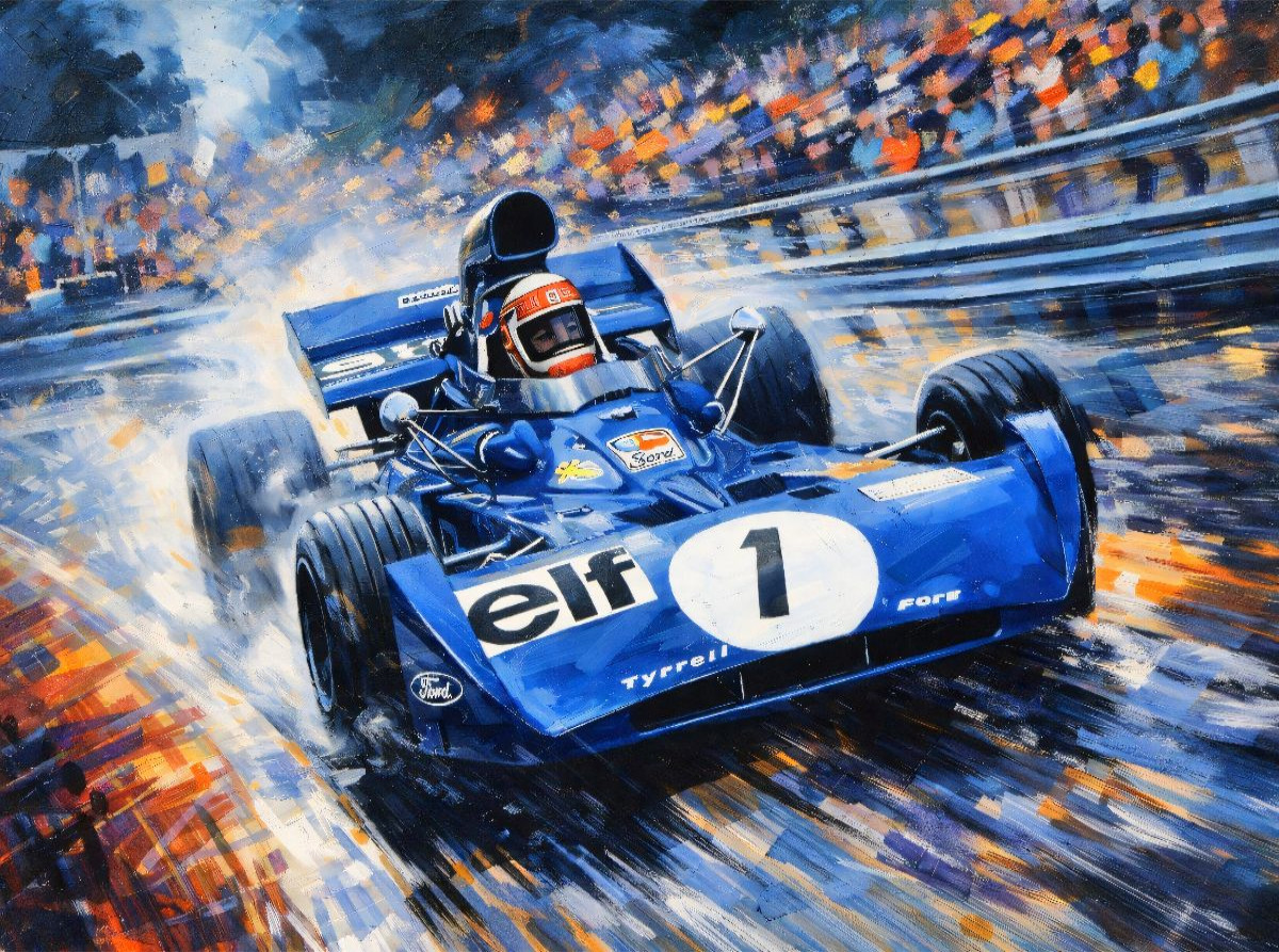 Mit einem Tyrrell-Ford wurde der Schotte Jackie Stewart in den Jahren 1971 und 1973 Weltmeister.