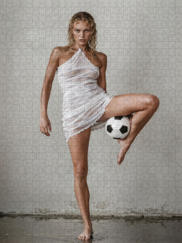Ein Motiv aus dem Kalender Frauen mit Fußball – Eleganz. Leidenschaft.