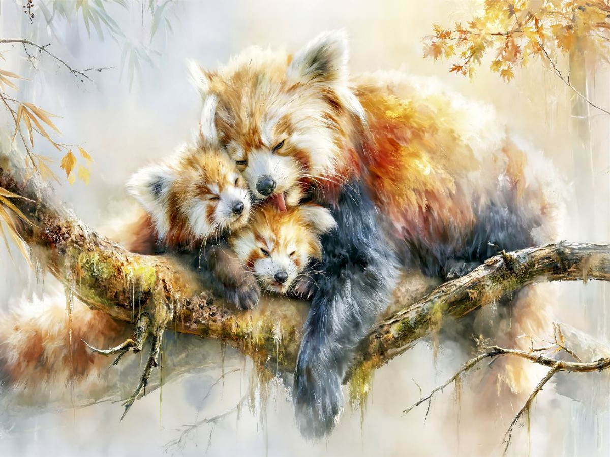 Auch Panda-Mamas lieben den Mittagsschlaf