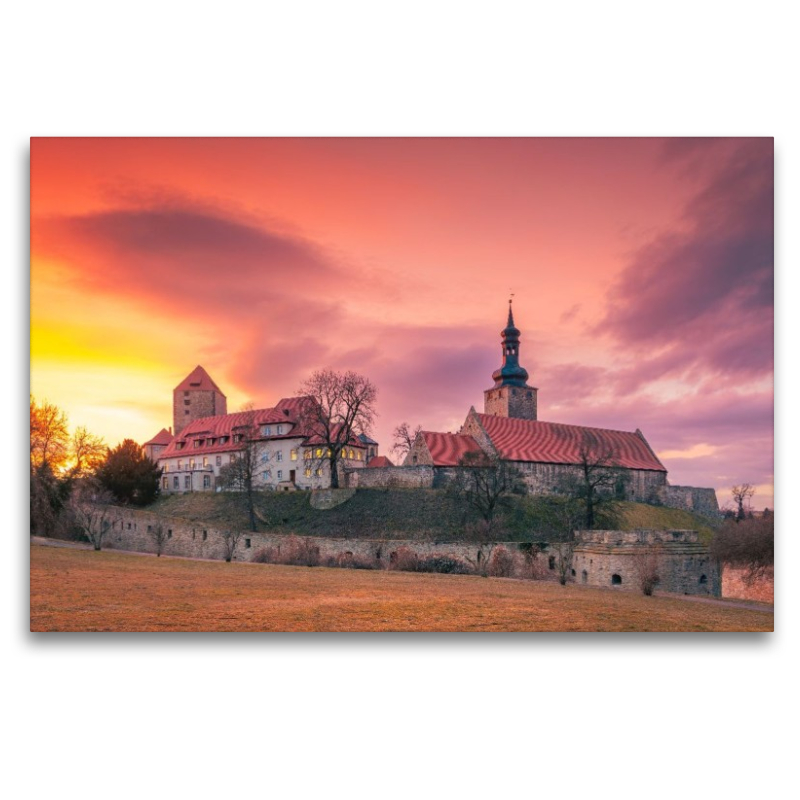 Sonnenuntergang über Burg Querfurt