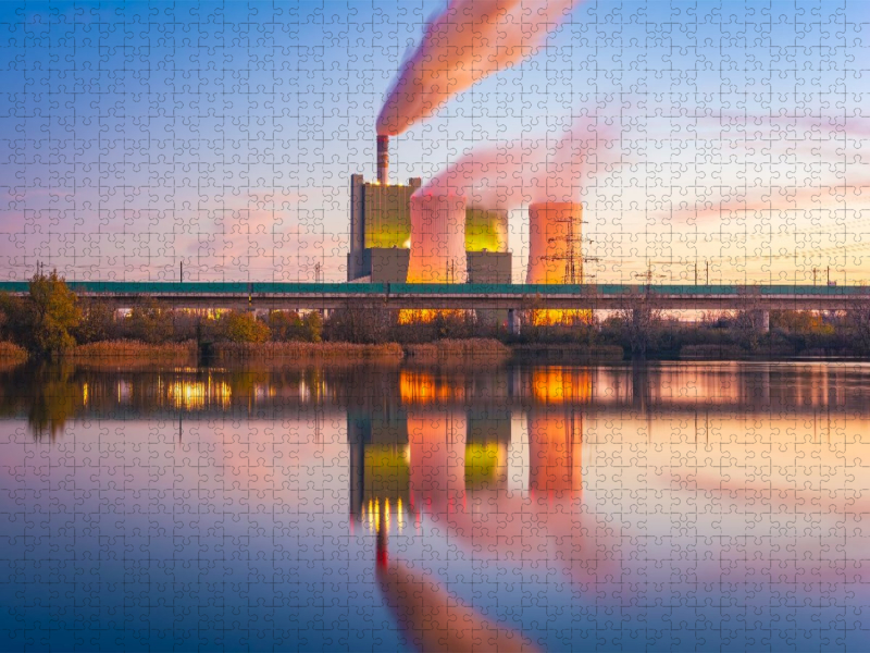 Chemiefabrik und Saale-Elster-Talbrücke