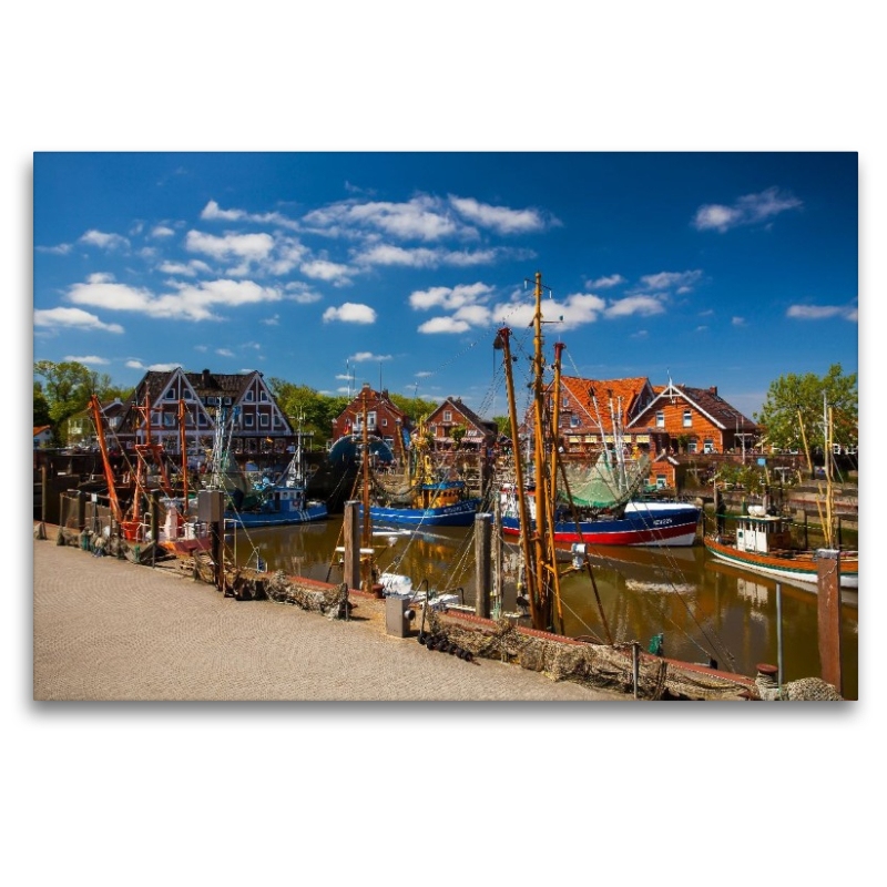 Krabbenkutter im Hafen von Neuharlingersiel, Ostfriesland