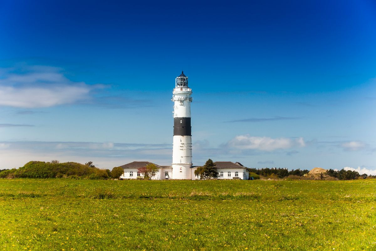 Der Leuchtturm Rotes Kliff bei Kampen auf Sylt