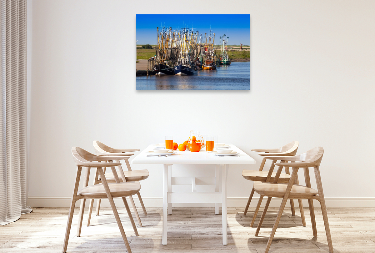 Krabbenkutter im Hafen, Greetsiel, Leybucht, Ostfriesland