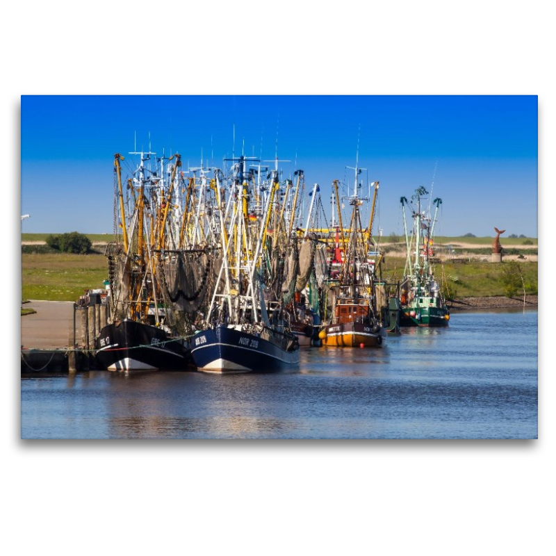 Krabbenkutter im Hafen, Greetsiel, Leybucht, Ostfriesland