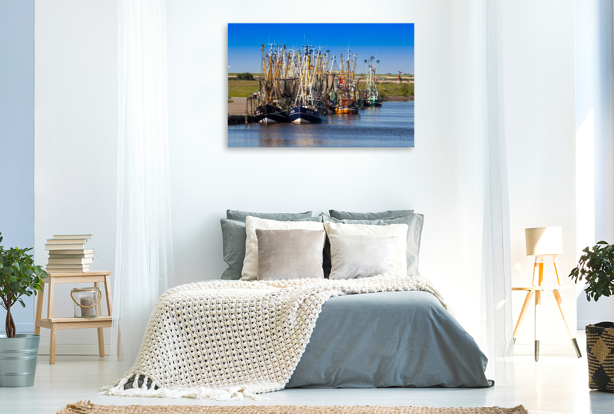 Krabbenkutter im Hafen, Greetsiel, Leybucht, Ostfriesland