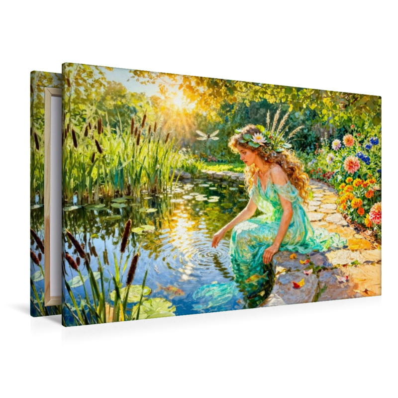 Naiade – Nymphe der Quellen im lichten Wassergarten