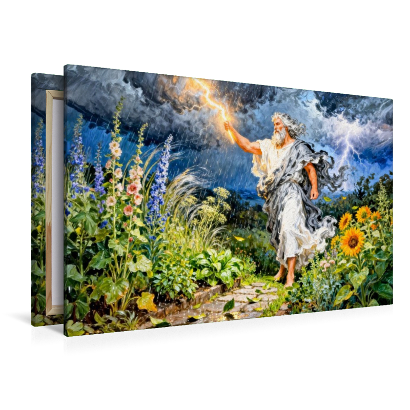 Zeus – Griechischer Gott des Sommergewitters im Garten