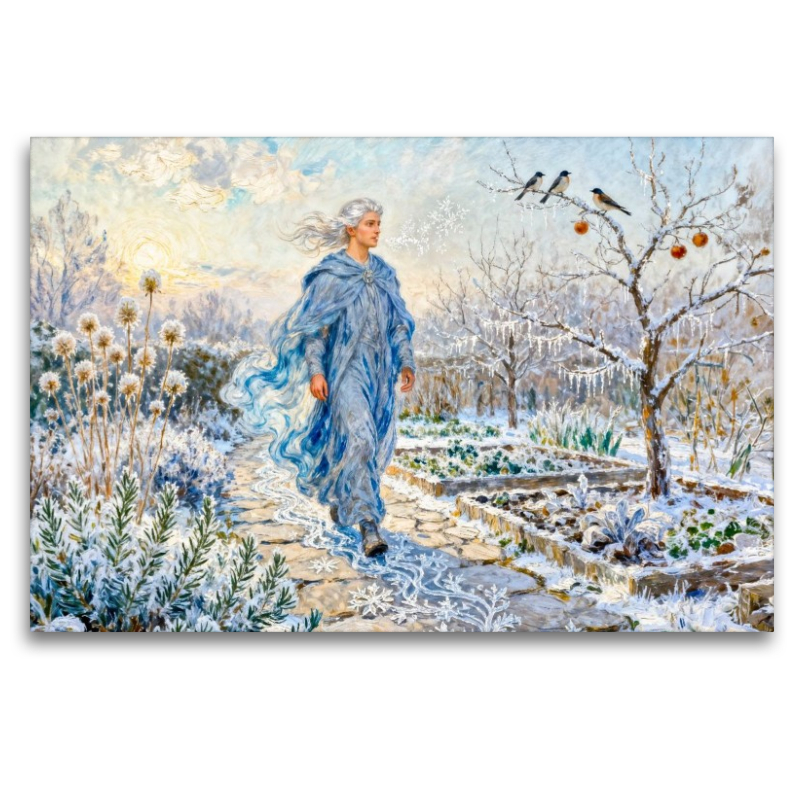 Boreas - Griechischer Gott des Nordwinds im Wintergarten