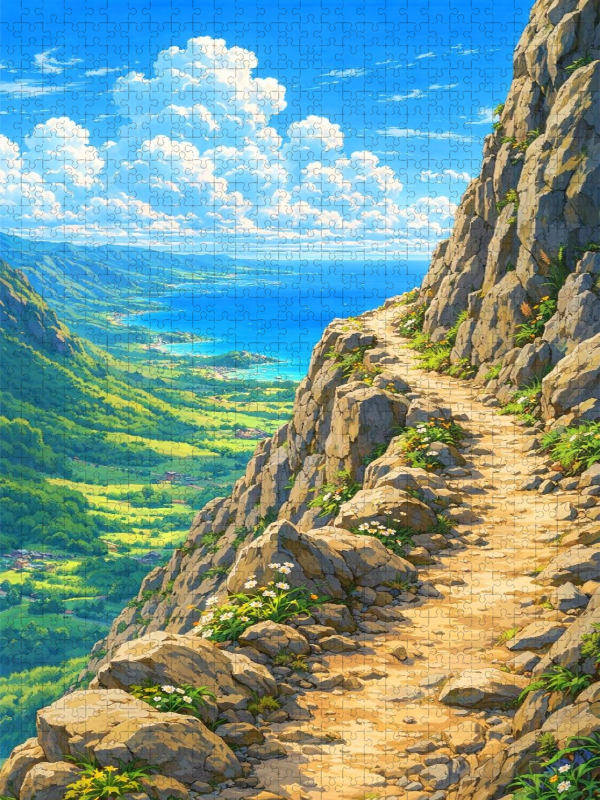 Ein Weg im Gebirge - wie im Anime Zeichentrickfilm
