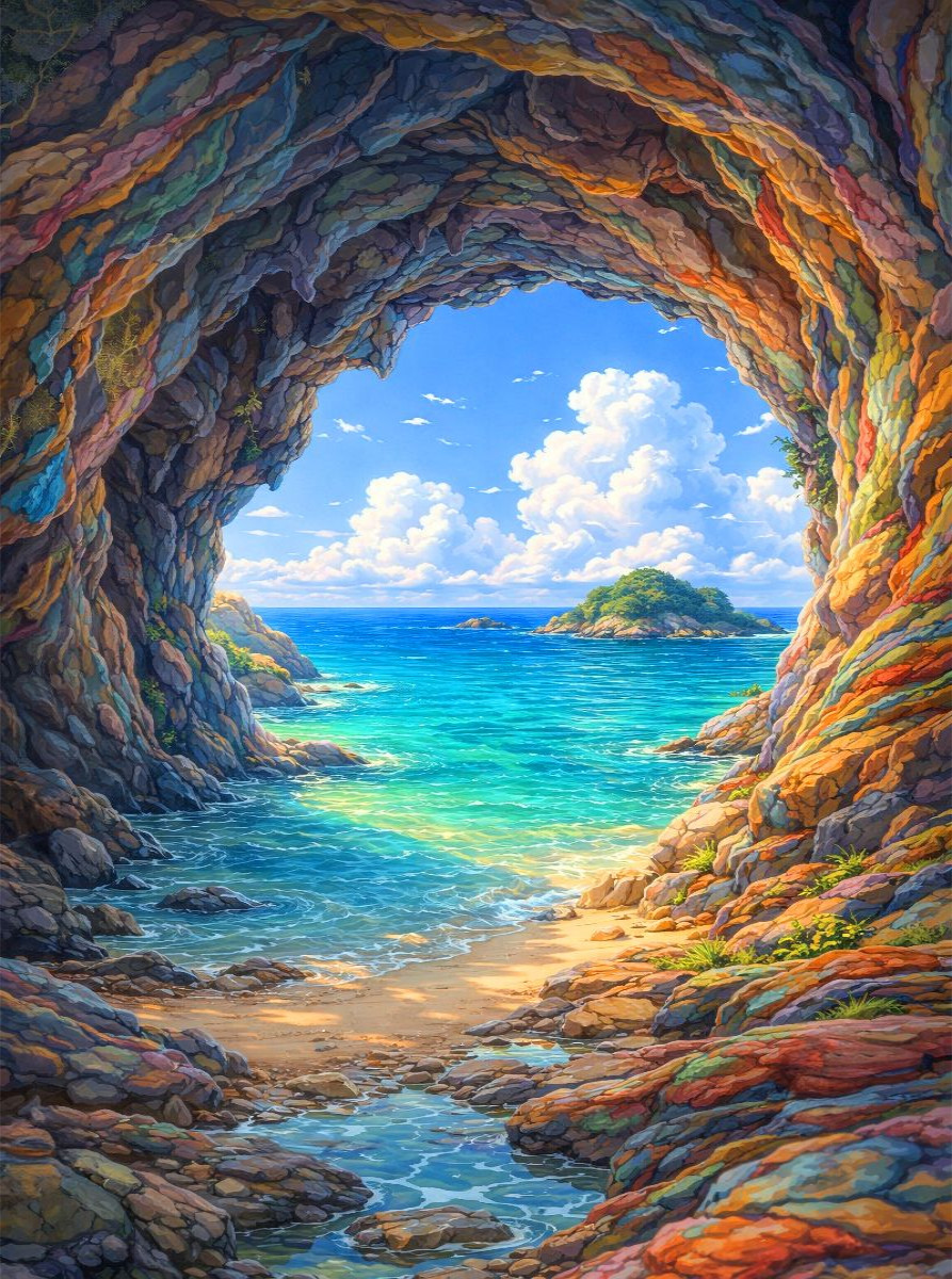 Ausblick auf das Meer - wie im Anime Zeichentrickfilm