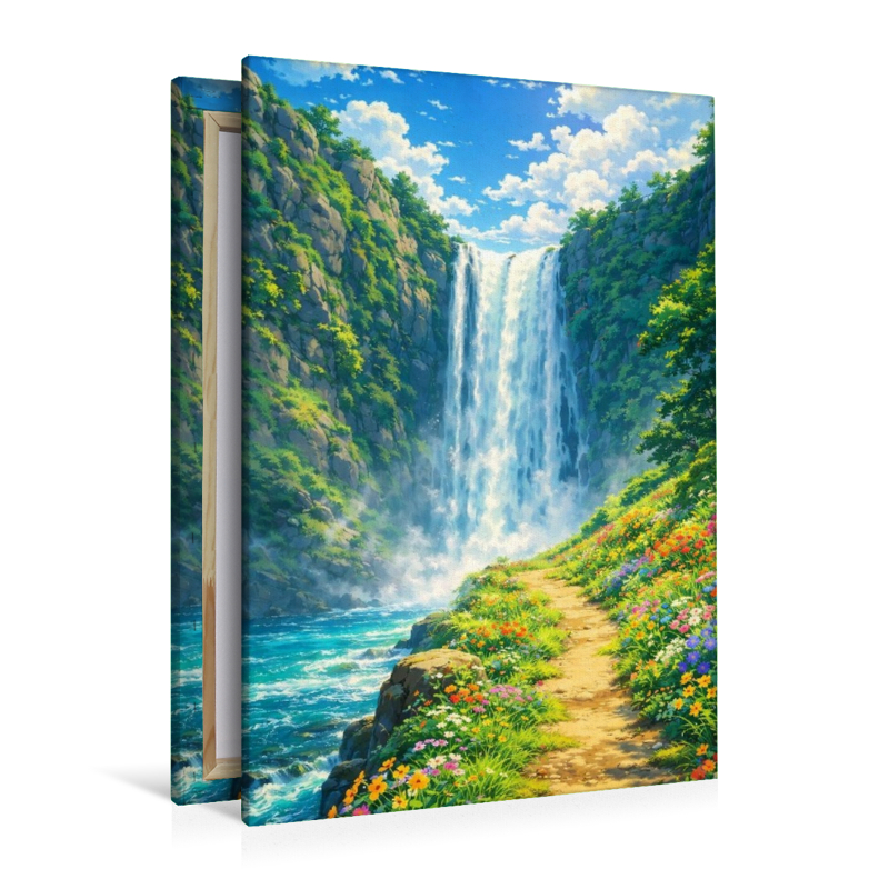 Rauschender Wasserfall - wie im Anime Zeichentrickfilm