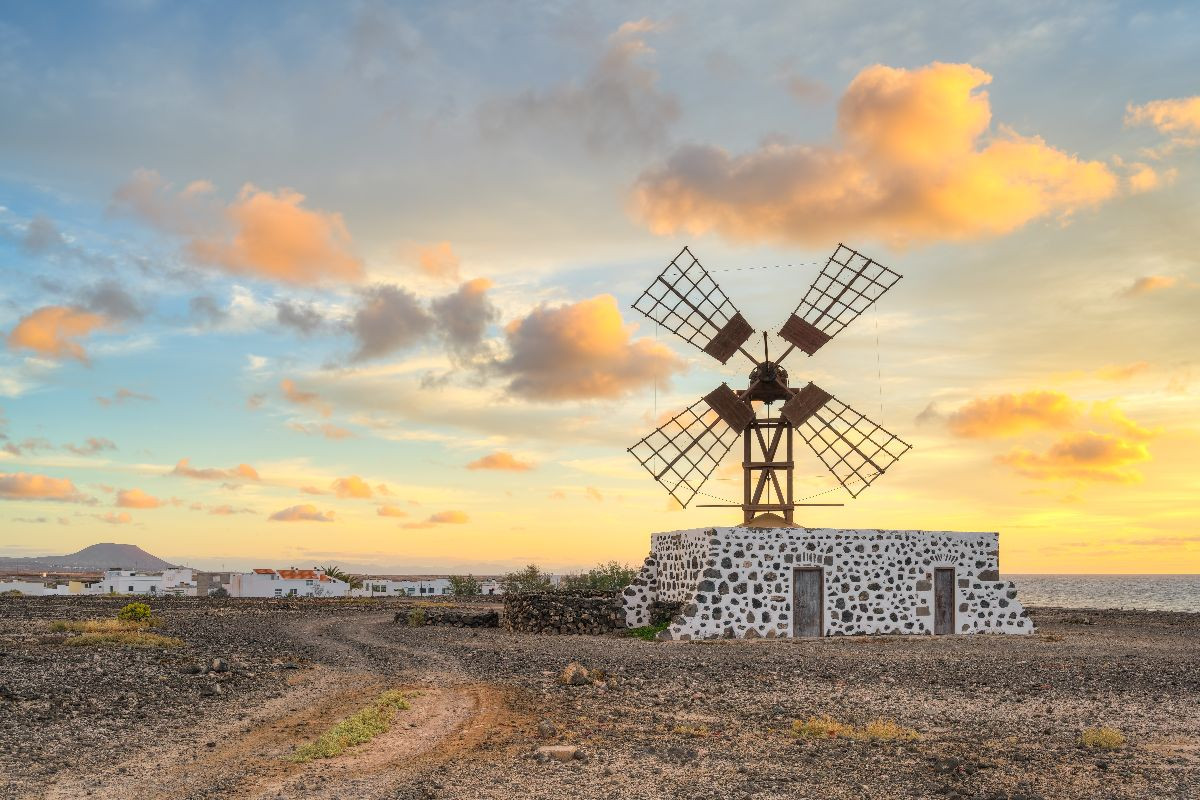 Windmühle in Puerto Lajas auf Fuerteventura