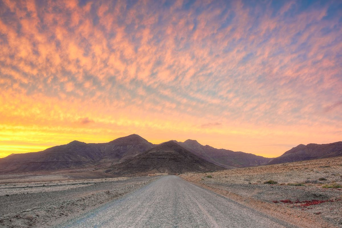 Straße zum Punta de Jandia auf Fuerteventura