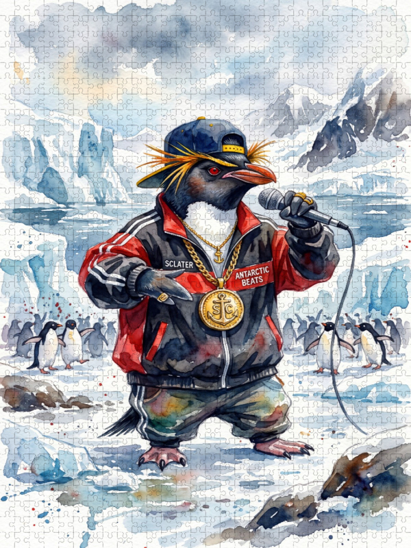 Pinguin als Rapper
